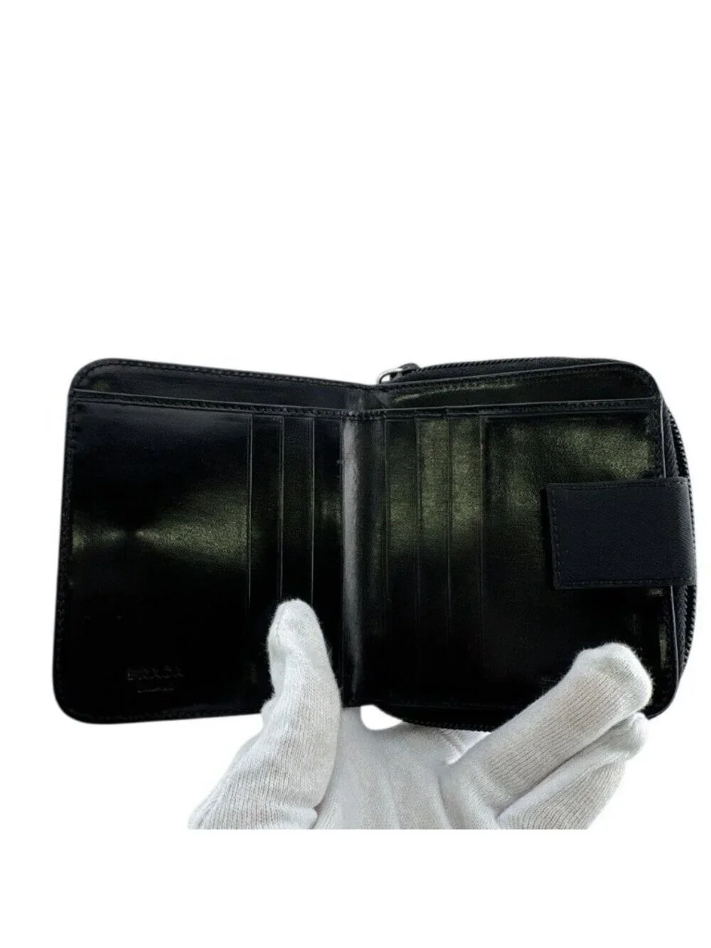 Prada Nylon Bifold Wallet Black